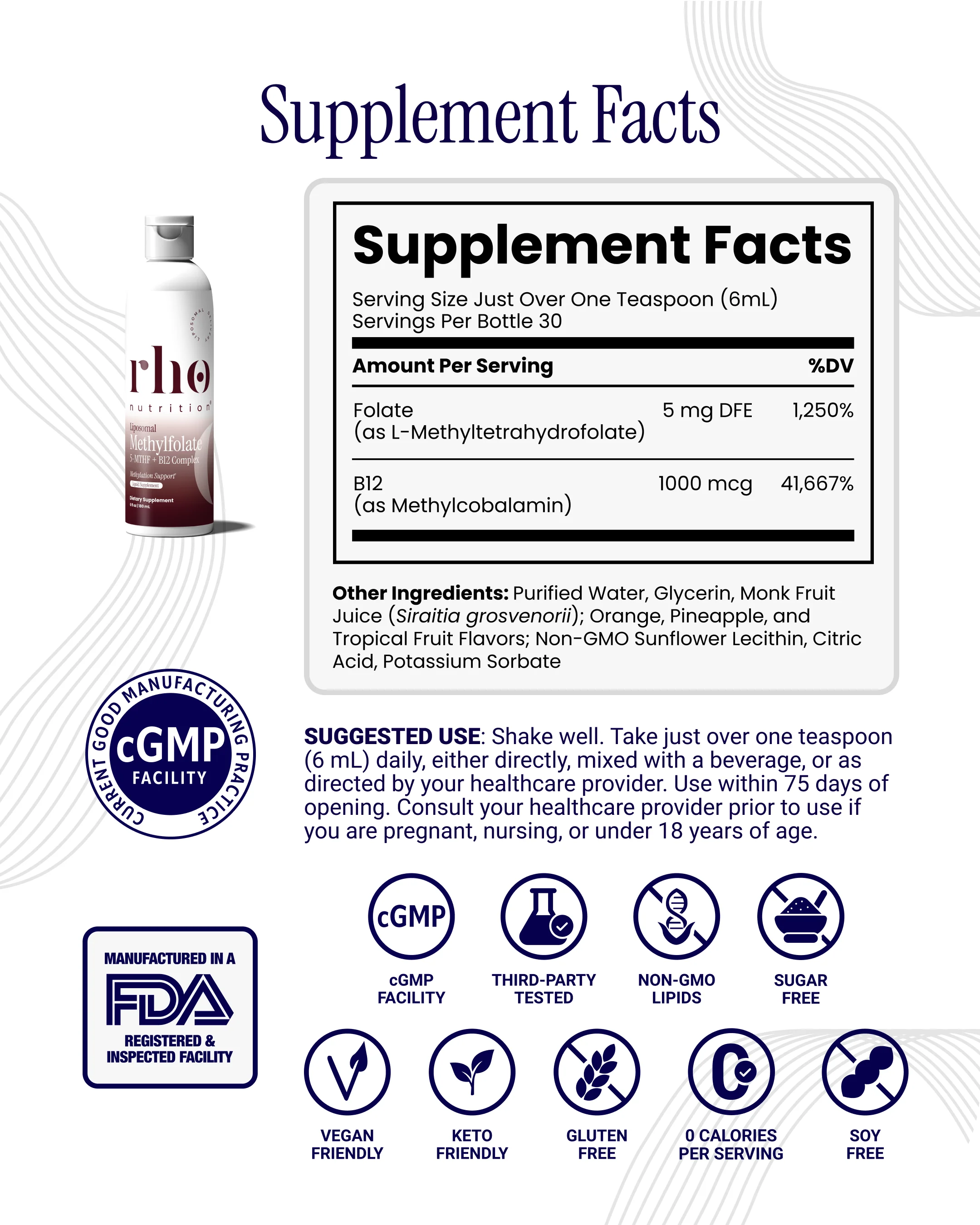 Liposomal Methylfolate 5-MTHF + B12 Complex - Image 4